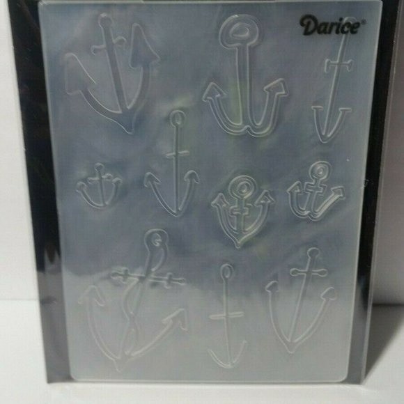 Darice Embossing Folder Nautical Anchors Scrapbook Paper Crafts Cards - Picture 3 of 6